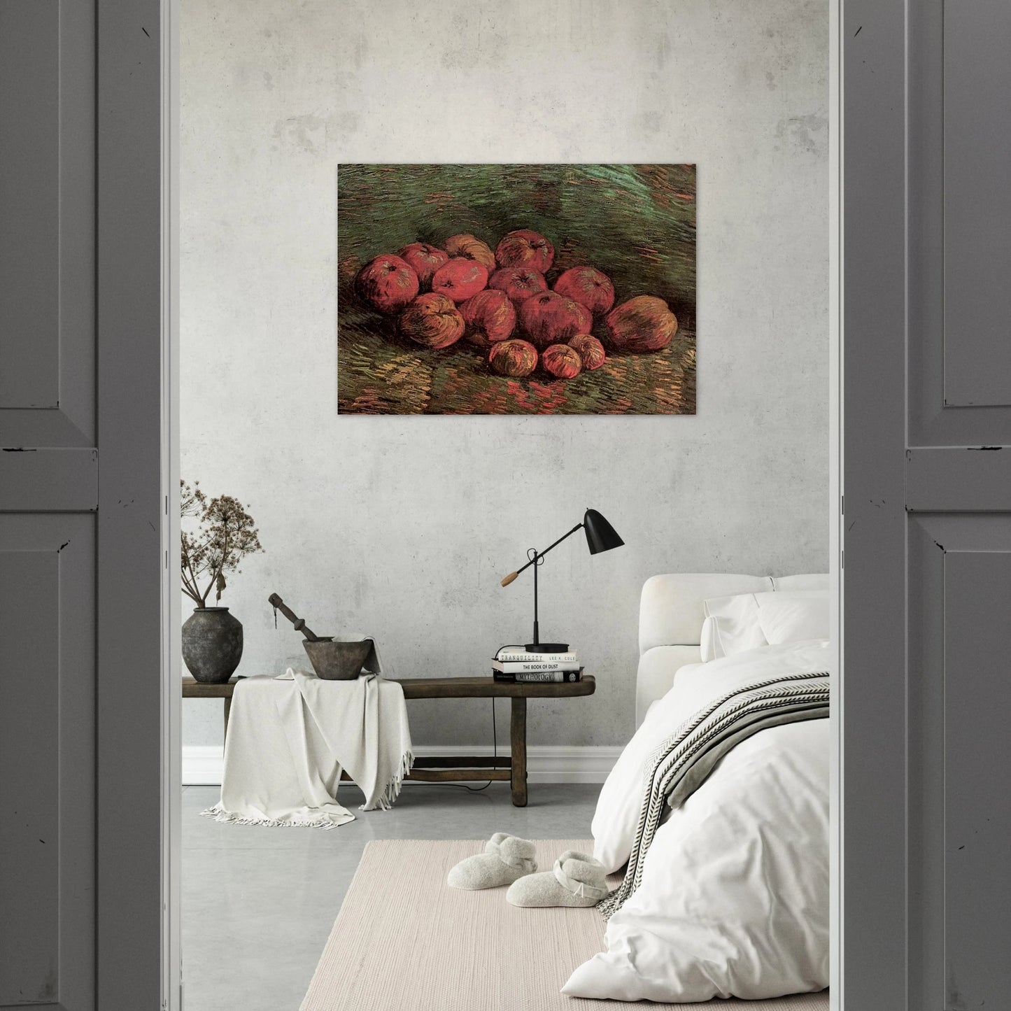 Still Life with Apples - Vincent van Gogh Brushed Aluminum Print - 70x100 cm / 28x40 inches | Vincent van Gogh Aluminum Print | Vincent van Gogh Prints