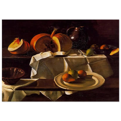 THE STILL LIFE WITH PUMPKIN 1939 - Andre Derain Brushed Aluminum Print - 70x100 cm / 28x40 inches | Andre Derain Aluminum Print | Andre Derain Prints