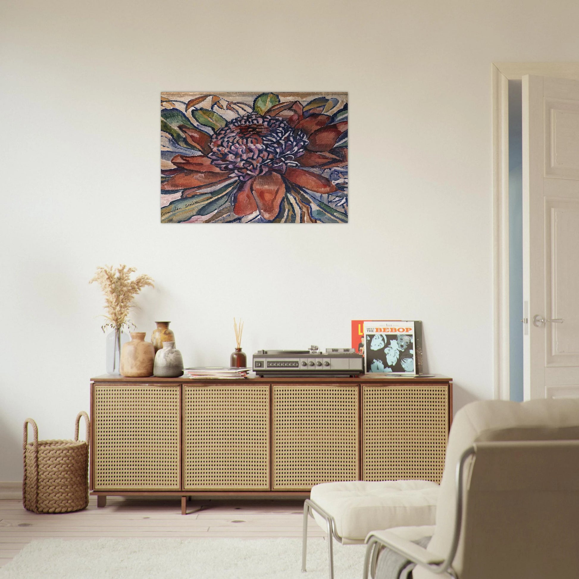 Waratah - 1928 - Grace Cossington Smith Brushed Aluminum Print - 70x100 cm / 28x40 inches | Grace Cossington Smith Aluminum Print | Grace Cossington Smith Prints
