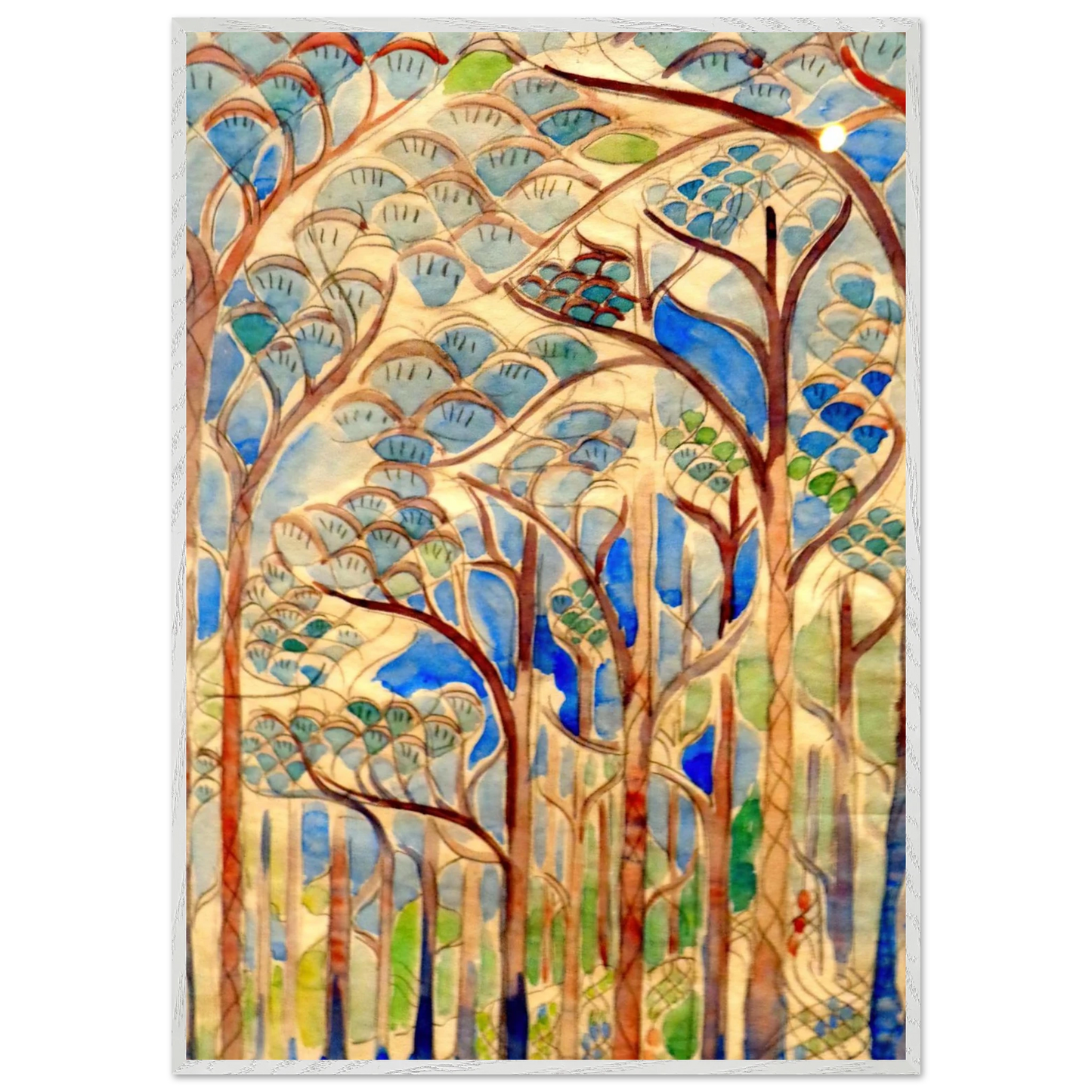 Walter Inglis Anderson - Walter Anderson Wall art - 50x50 cm / 20x20 inches - Premium Wooden Framed Poster With Fine Art Paper-canvas - Black frame