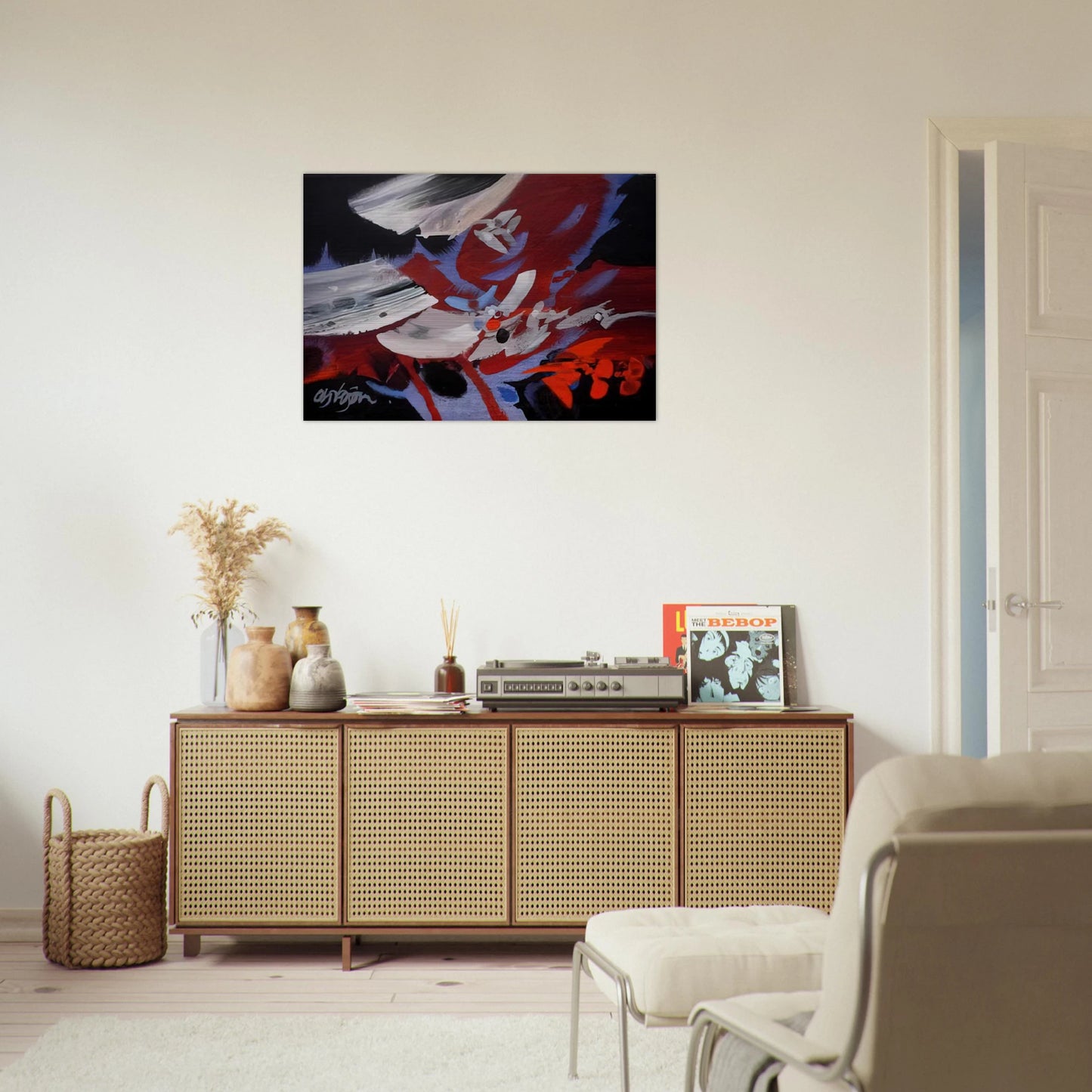 VIENTOS 1989 - Alejandro Obregon Brushed Aluminum Print - 70x100 cm / 28x40 inches | Alejandro Obregon Aluminum Print | Alejandro Obregon Prints