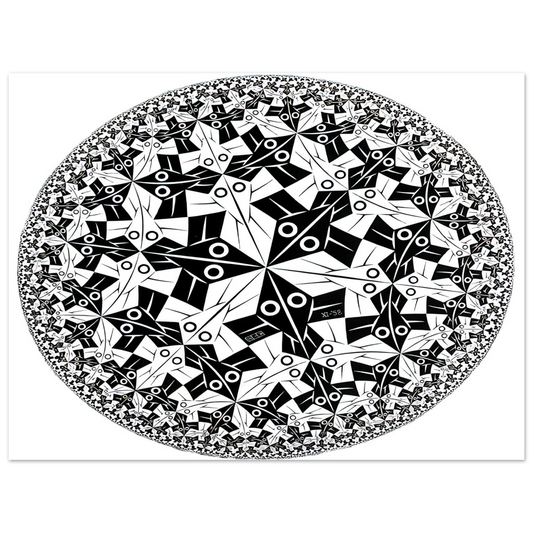 MC Escher - CIRCLE LIMIT I Wall Art - 21x29.7 cm / 8x12" - Fine Art Poster-canvas - -