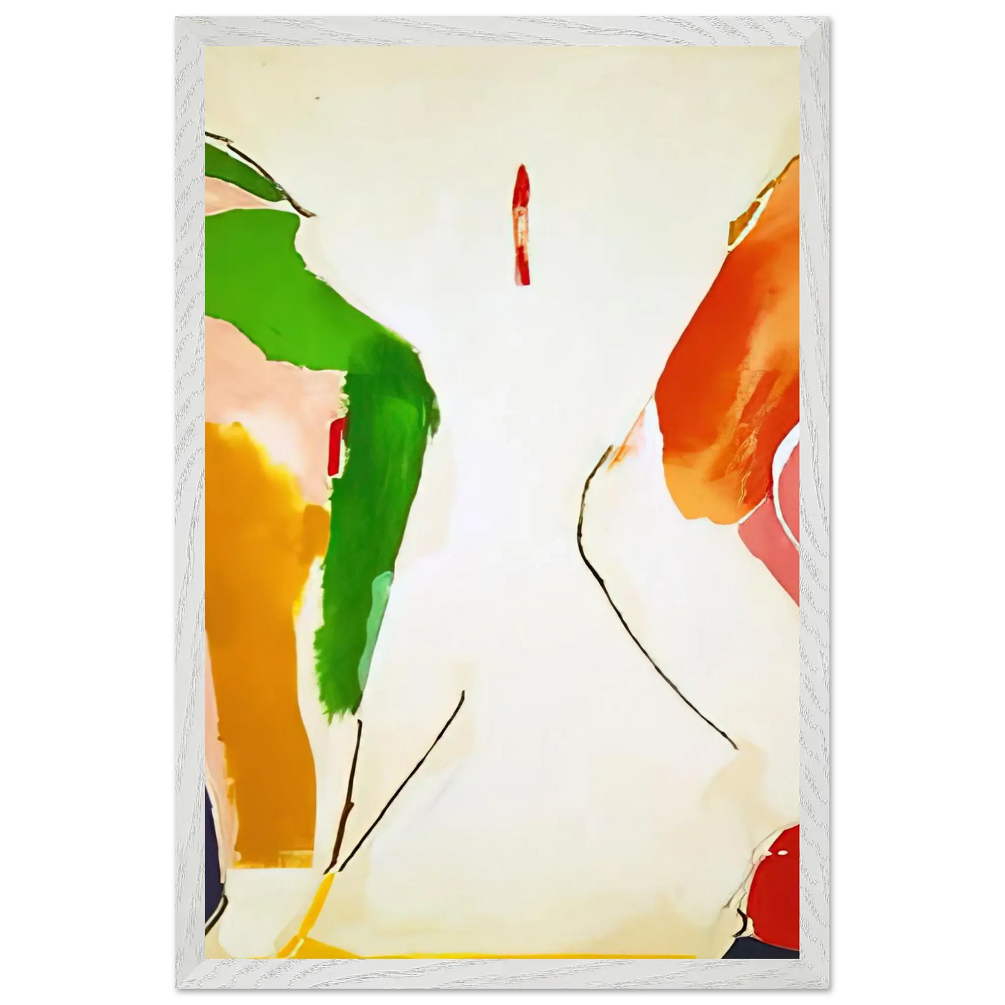 Helen Frankenthaler - Living Edge - 1973 Wall art - A2 (42 x 59.4  cm) - Premium Wooden Framed Poster With Fine Art Paper - Wood frame
