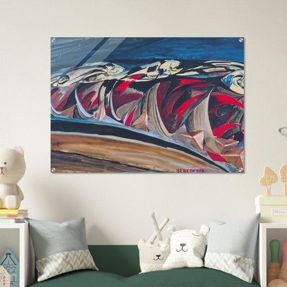 Lights  Sounds of a Night Train - 1924 - Benedetta Cappa Acrylic Print - 70x100 cm / 28x40″ inches
