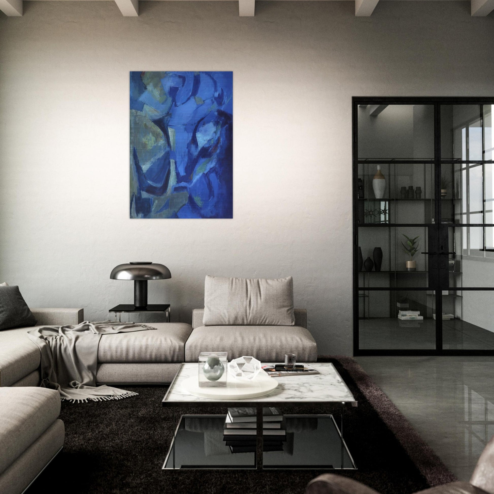 THE STORMY SEA 1958 - Alma Woodsey Thomas Brushed Aluminum Print - 70x100 cm / 28x40 inches | Alma Woodsey Thomas Aluminum Print | Alma Woodsey Thomas Prints