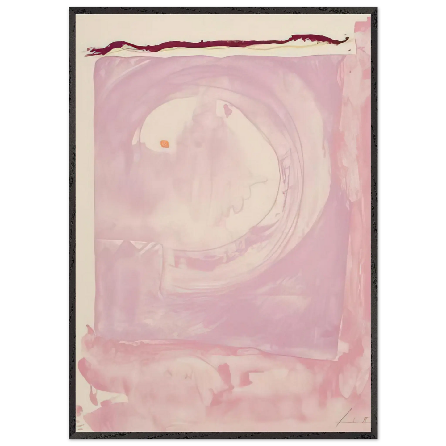 Helen Frankenthaler - Reflections IX - 1995 Wall art - A2 (42 x 59.4  cm) - Premium Wooden Framed Poster With Fine Art Paper - Black frame