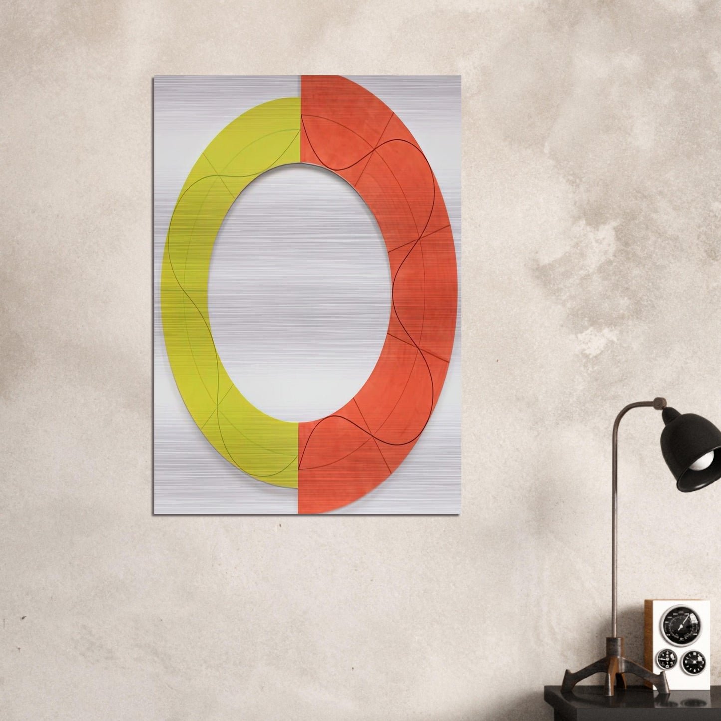 SPLIT RING IMAGE 1 2009 - Robert Mangold Brushed Aluminum Print - 70x100 cm / 28x40 inches | Robert Mangold Aluminum Print | Robert Mangold Prints