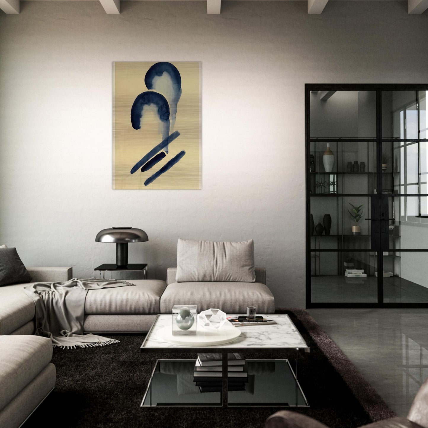 Blue-04 - Georgia O'Keeffe Brushed Aluminum Print - 70x100 cm / 28x40 inches | Georgia O'Keeffe Aluminum Print | Georgia O'Keeffe Prints