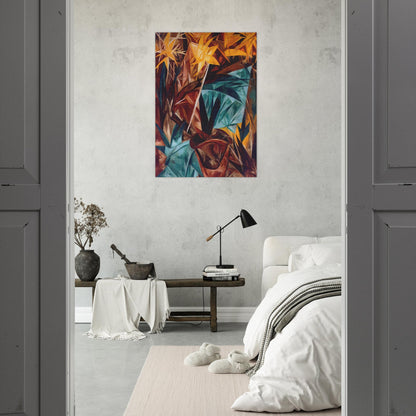 Rayonist lilies - 1913 - Natalia Goncharova Brushed Aluminum Print - 70x100 cm / 28x40 inches | Natalia Goncharova Aluminum Print | Natalia Goncharova Prints