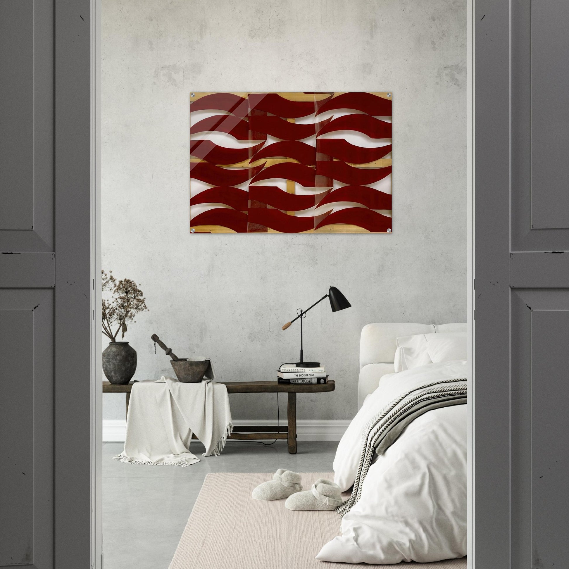 Rosso scuro - 1974 - Carla Accardi Acrylic Print - 70x100 cm / 28x40″ inches