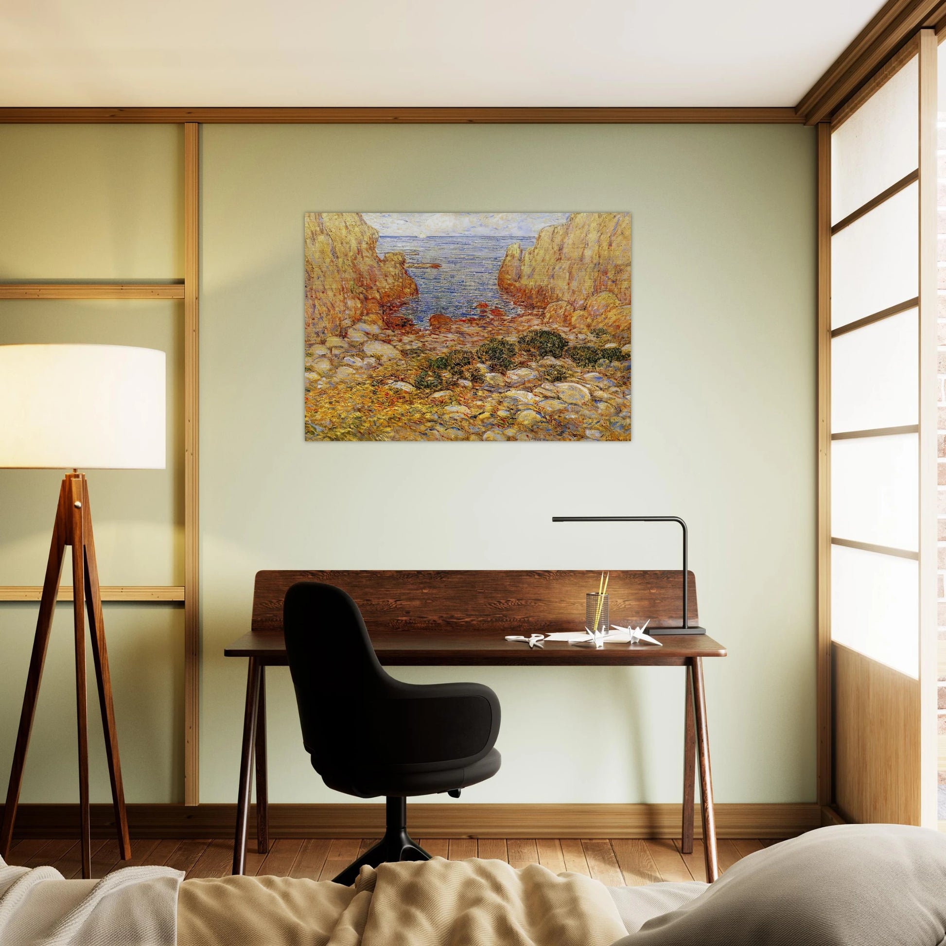 The Gorge - Appledore, Isles of Shoals - Childe Hassam Brushed Aluminum Print - 70x100 cm / 28x40 inches | Childe Hassam Aluminum Print | Childe Hassam Prints