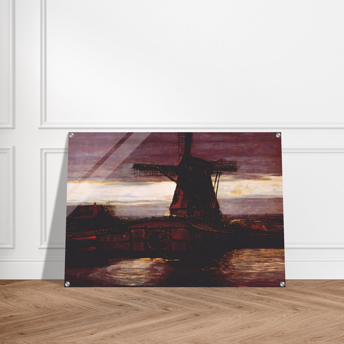 Stammer Mill with Streaked Sky - Piet Mondrian Acrylic Print - 70x100 cm / 28x40″ inches