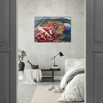 Volo su paese o Studio per A 300 Km sulla città - 1930 - Gerardo Dottori Acrylic Print - 70x100 cm / 28x40″ inches