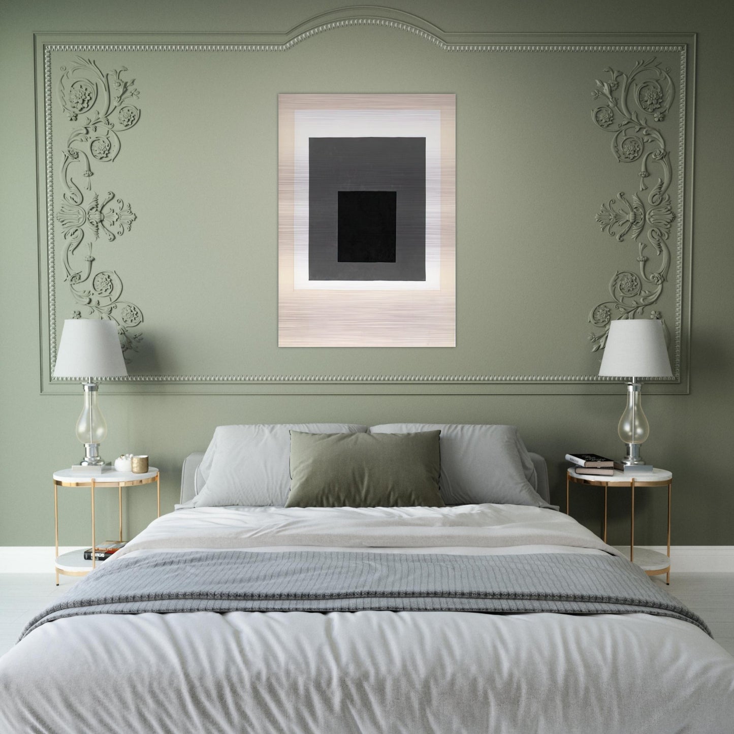 STUDY FOR A HOMAGE TO THE SQUARE 1949 - Josef Albers Brushed Aluminum Print - 70x100 cm / 28x40 inches | Josef Albers Aluminum Print | Josef Albers Prints