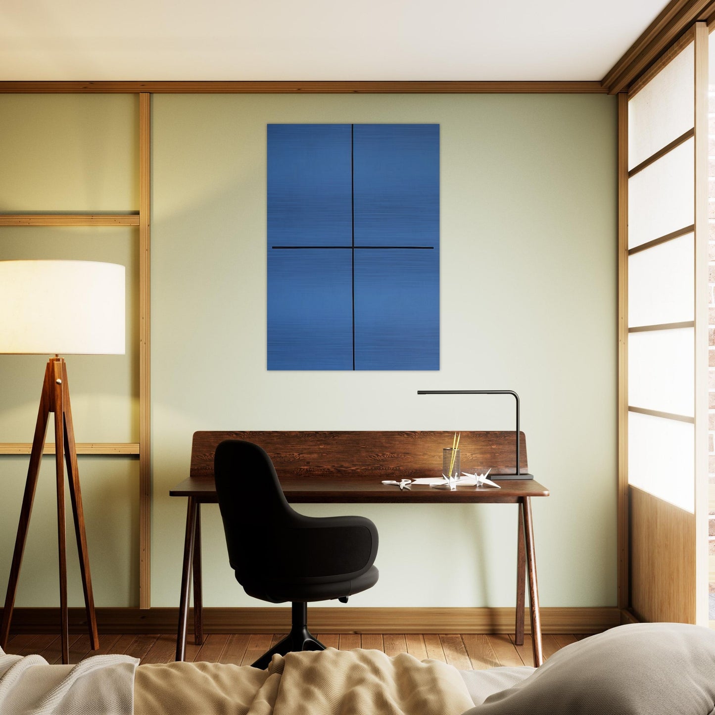 Event in Blue - 1994 - Leon Polk Smith Brushed Aluminum Print - 70x100 cm / 28x40 inches | Leon Polk Smith Aluminum Print | Leon Polk Smith Prints