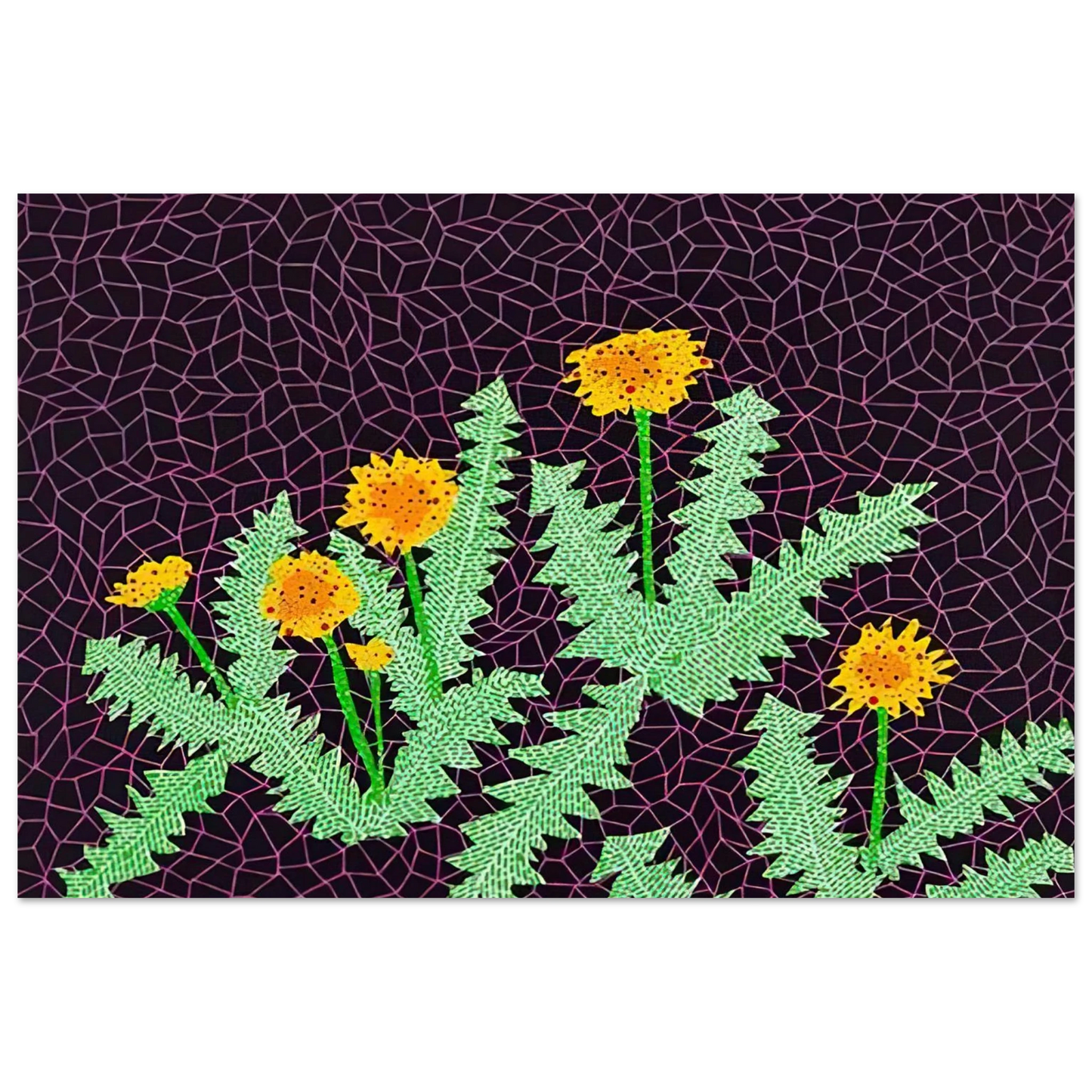 Yayoi Kusama - DANDELIONS 1985 Fine Art Poster