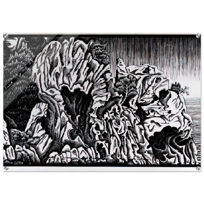 CALANCHE OF PIANA CORSICA FEBRUARY 1934 1934 - MC Escher Acrylic Print - 70x100 cm / 28x40″ inches | Maurits Cornelis Escher Prints