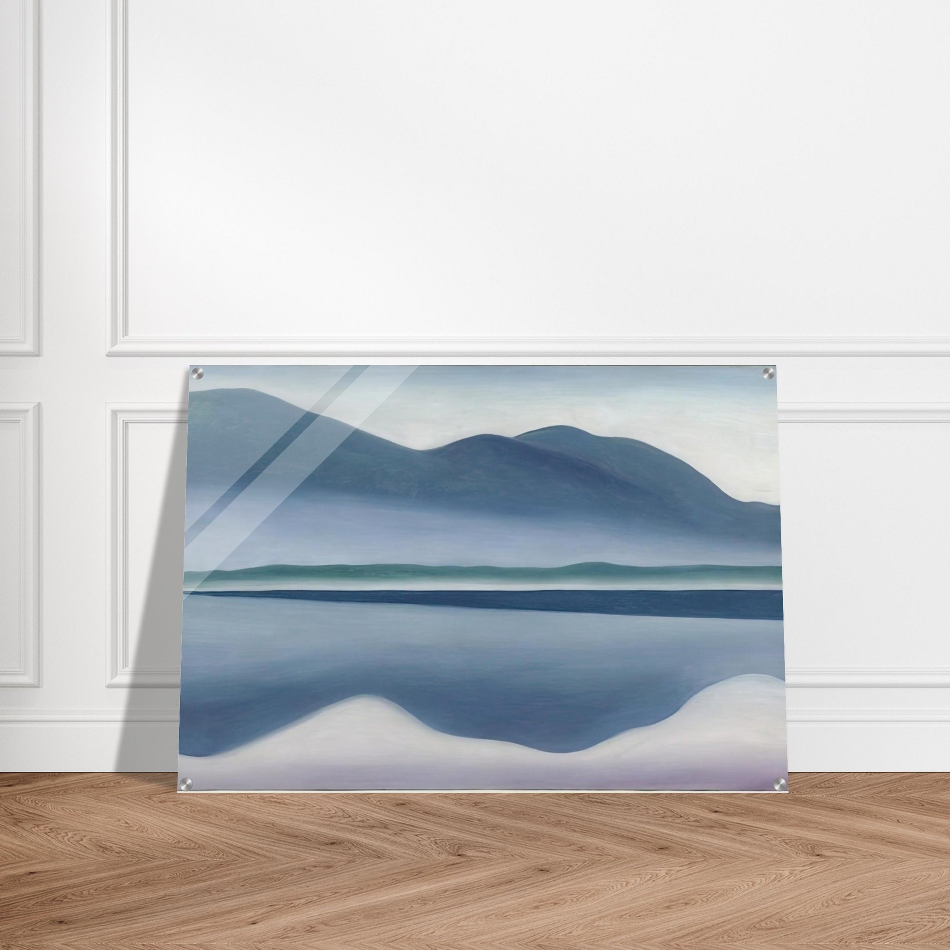Lake George  formerly Reflection Seascape  - Georgia O'Keeffe Acrylic Print - 70x100 cm / 28x40″ inches