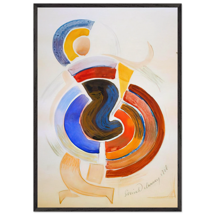 UTITLED - Sonia Delaunay 70x100 cm / 28x40 inches Framed Art Print – Black Wooden Frame