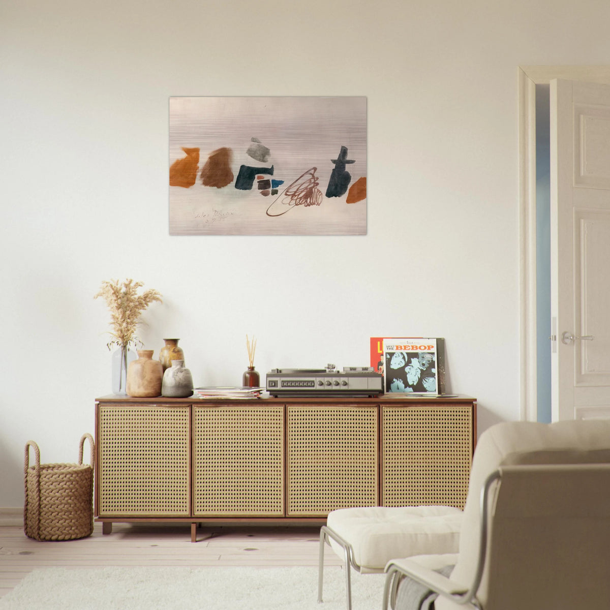 3.9.56 II - 1956 - Julius Bissier Brushed Aluminum Print - 70x100 cm / 28x40 inches | Julius Bissier Aluminum Print | Julius Bissier Prints