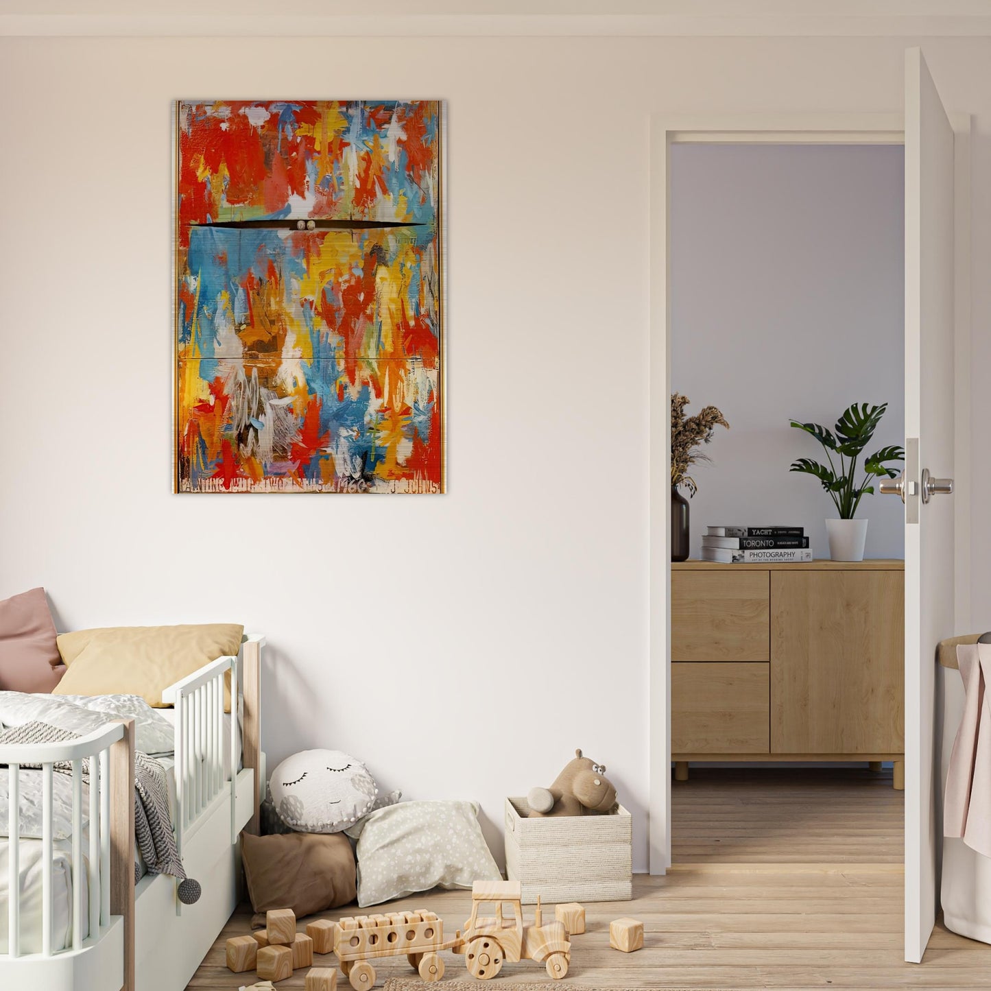 PAINTING WITH TWO BALLS - Jasper Johns Brushed Aluminum Print - 70x100 cm / 28x40 inches | Jasper Johns Aluminum Print | Jasper Johns Prints
