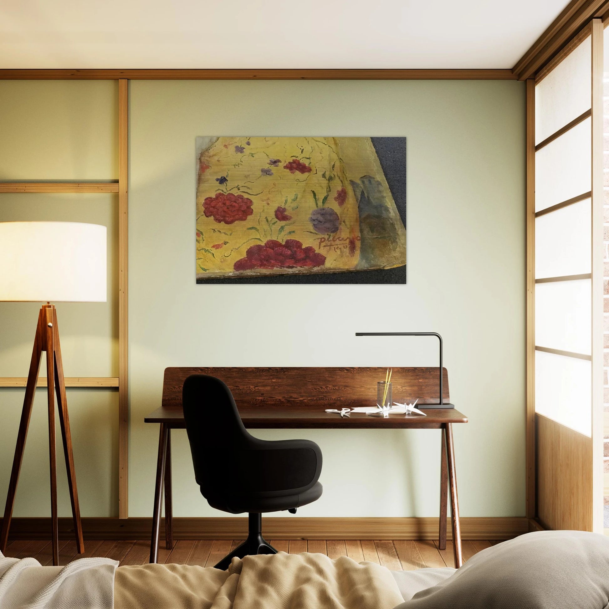 La Maja con Bandolina - 1907  Rome, Italy - Pablo Picasso Brushed Aluminum Print - 70x100 cm / 28x40 inches | Pablo Picasso Aluminum Print | Pablo Picasso Prints