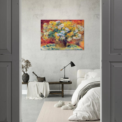 Chrysan the mums - Pierre-Auguste Renoir Brushed Aluminum Print - 70x100 cm / 28x40 inches | Pierre-Auguste Renoir Aluminum Print | Pierre-Auguste Renoir Prints