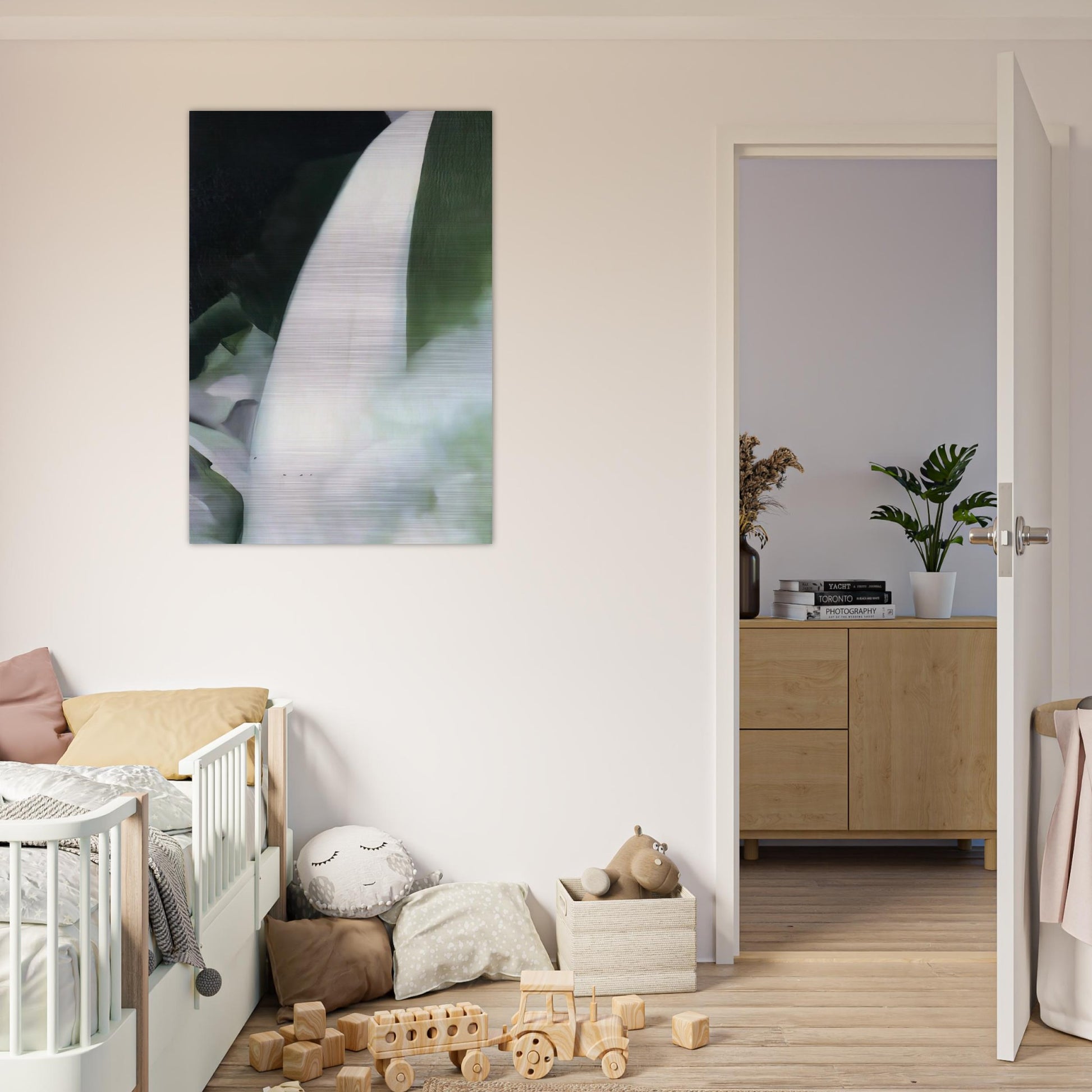 Green and White - Georgia O'Keeffe Brushed Aluminum Print - 70x100 cm / 28x40 inches | Georgia O'Keeffe Aluminum Print | Georgia O'Keeffe Prints