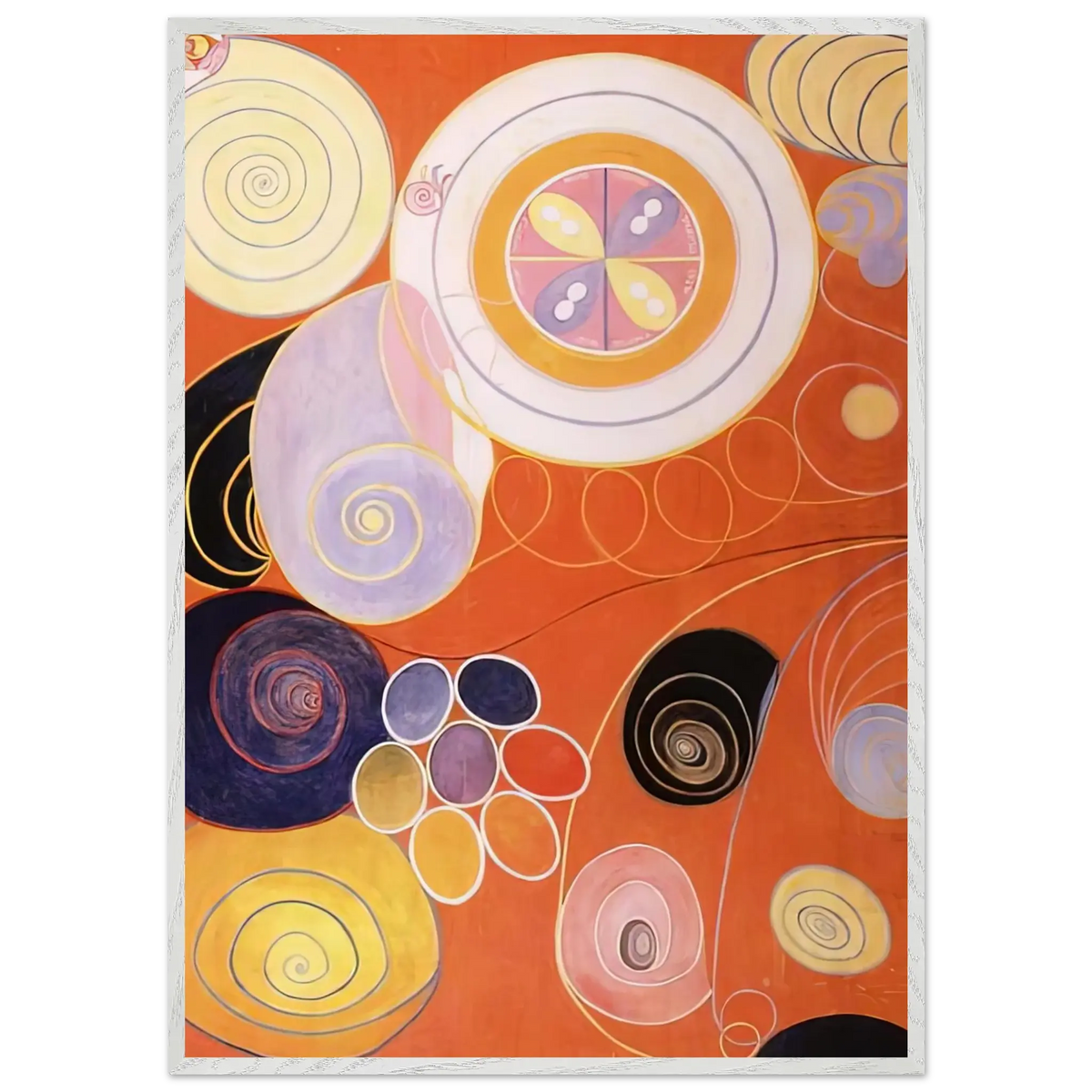 Hilma af Klint - THEY TENS MAINSTAY IV 1907 Wall art - 60x80 cm / 24x32 inches - Premium Wooden Framed Poster With Fine Art Paper - Black frame