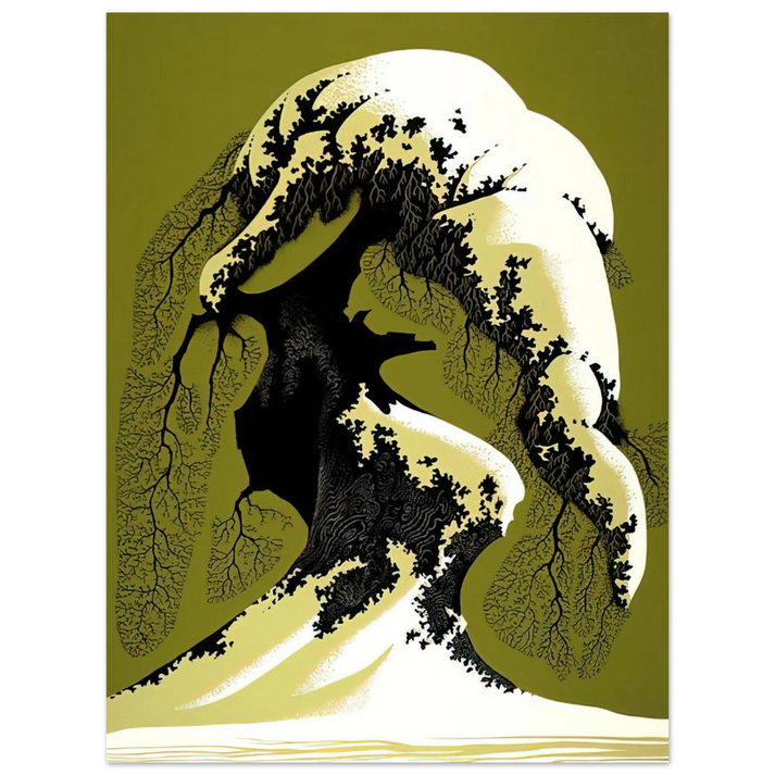 Eyvind Earle - Snow Laden  75x100 cm / 30x40inches Fine Art Poster