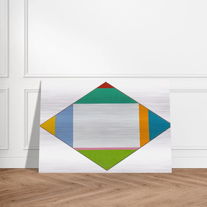 Expansion in Four Directions - 1962 - Max Bill Brushed Aluminum Print - 70x100 cm / 28x40 inches | Max Bill Aluminum Print | Max Bill Prints