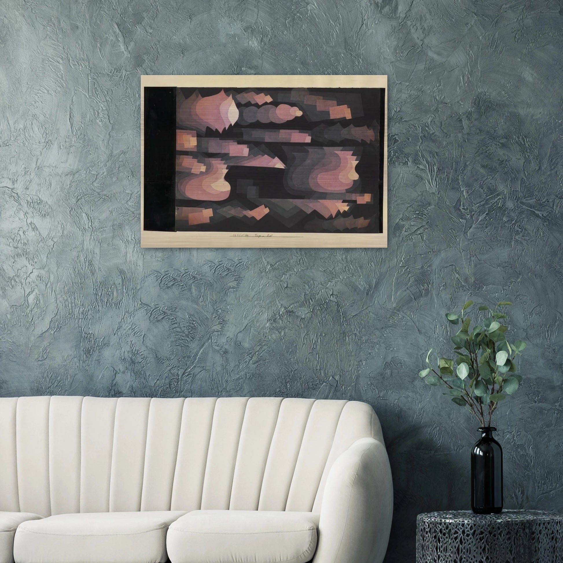 ADD IN RED 1921 - Paul Klee Brushed Aluminum Print - 70x100 cm / 28x40 inches | Paul Klee Aluminum Print | Paul Klee Prints