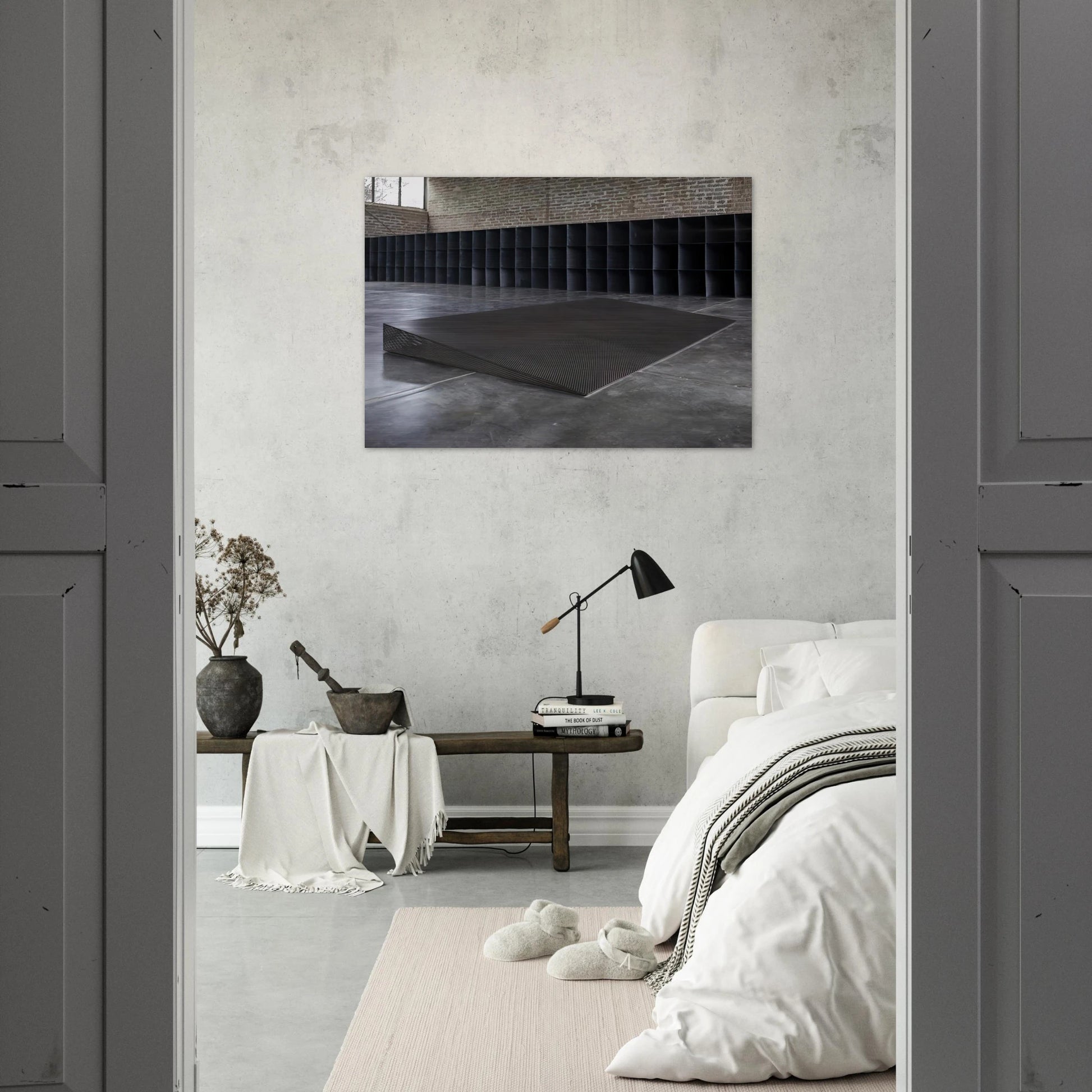 Untitled Eight Inches - 1968 - Donald Judd Brushed Aluminum Print - 70x100 cm / 28x40 inches | Donald Judd Aluminum Print | Donald Judd Prints