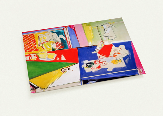 Magenta and Blue By Hans Hofmann Pack of 10 Post Cards | Hans Hofmann Post Cards | A6 (10.5 x 14.8 cm) - 4.1 x 5.8 inches