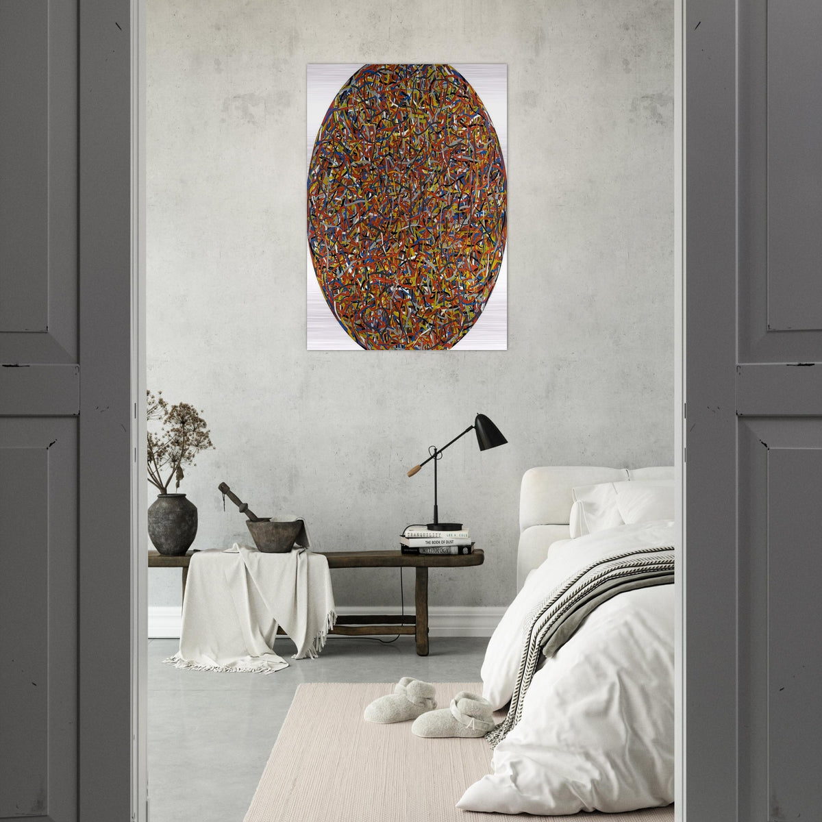 Lines in All Directions - Sol LeWitt Brushed Aluminum Print - 70x100 cm / 28x40 inches | Sol LeWitt Aluminum Print | Sol LeWitt Prints