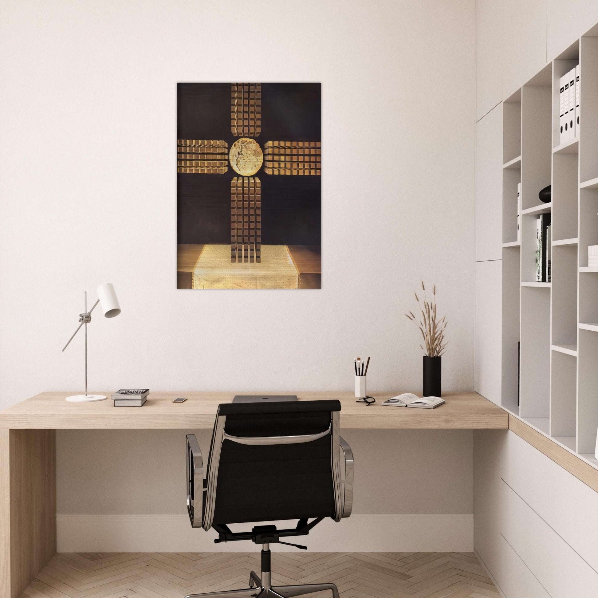 NUCLEAR CROSS - Salvador Dali Brushed Aluminum Print - 70x100 cm / 28x40 inches | Salvador Dali Aluminum Print | Salvador Dali Prints