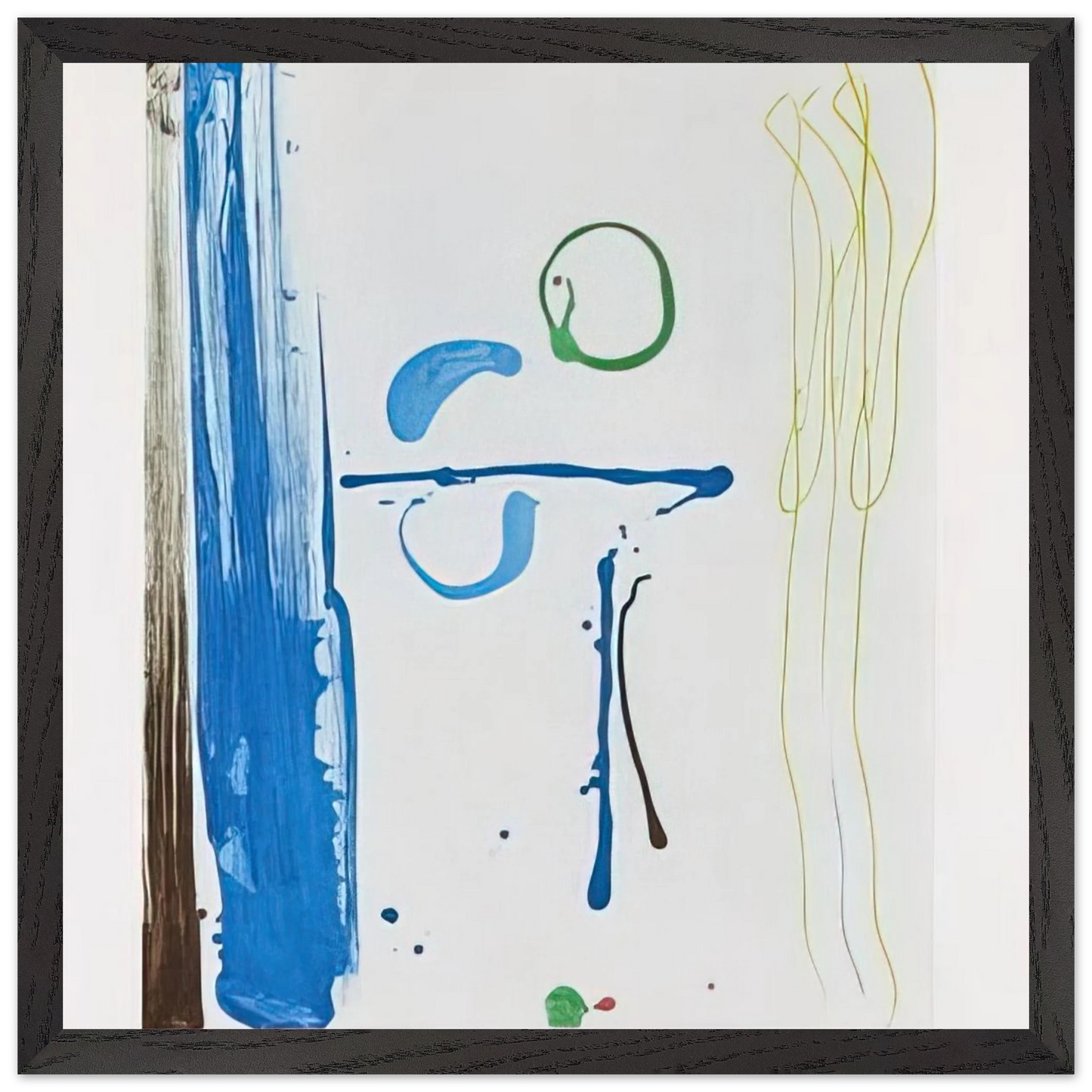 Helen Frankenthaler - Sunshine After Rain - 1987 Wall art - 40x40 cm / 16x16 inches - Premium Wooden Framed Poster With Fine Art Paper-canvas - Wood frame