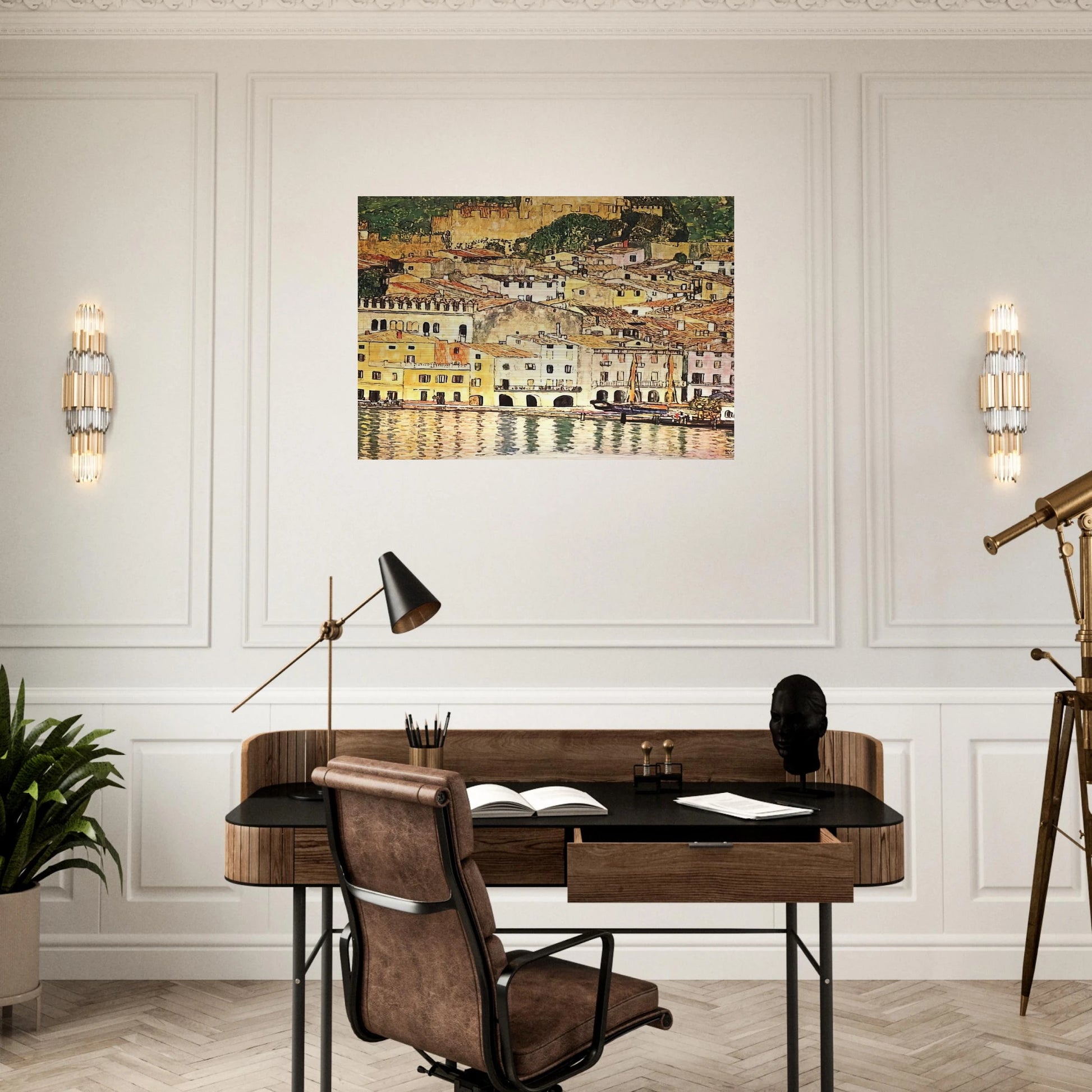 MALCESINE ON LAKE GARDA - Gustav Klimt Brushed Aluminum Print - 70x100 cm / 28x40 inches | Gustav Klimt Aluminum Print | Gustav Klimt Prints