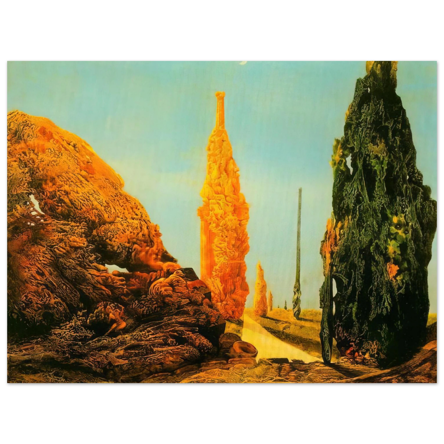 Max Ernst - Lone Tree and United Trees  75x100 cm / 30x40inches Fine Art Poster