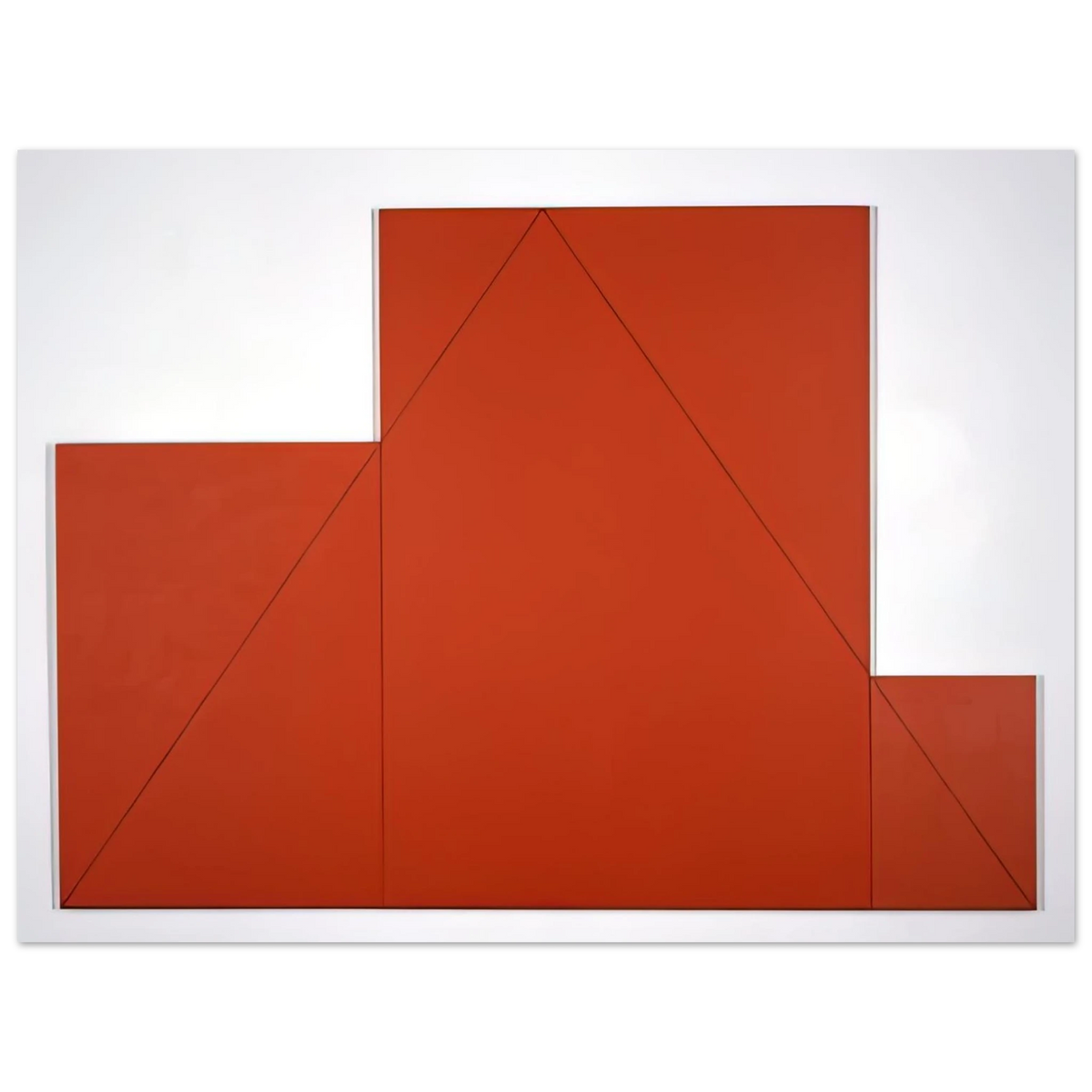 Robert Mangold - A TRIANGLE WITHIN THREE RECTANGLES 1977  75x100 cm / 30x40inches Fine Art Poster