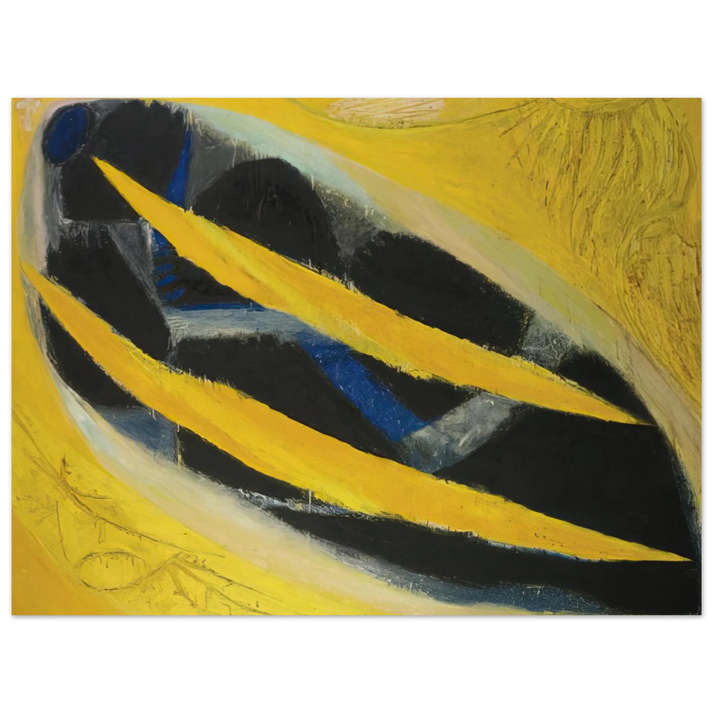 Frank Lobdell - Dark Presence III, Yellow - 1963  75x100 cm / 30x40inches Fine Art Poster