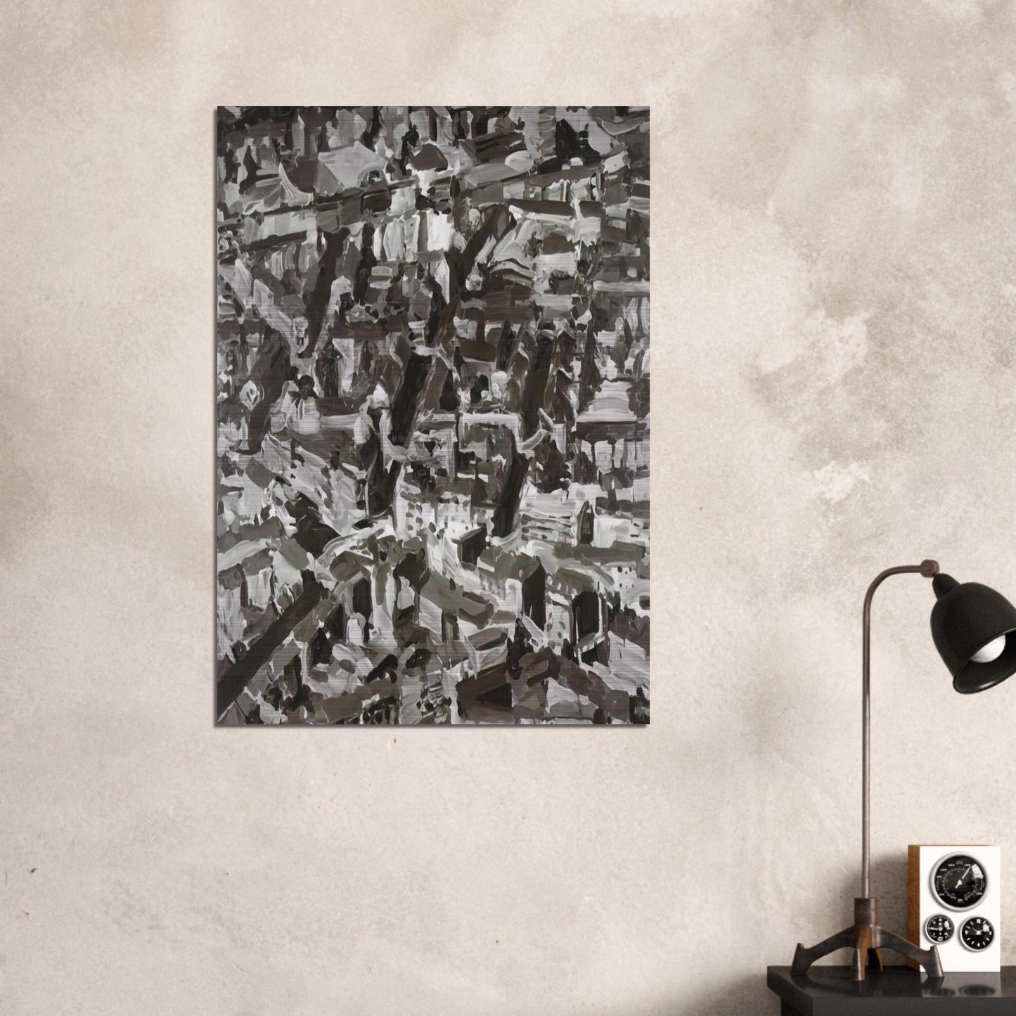 TOWNSCAPE D 1968 - Gerhard Richter Brushed Aluminum Print - 70x100 cm / 28x40 inches | Gerhard Richter Aluminum Print | Gerhard Richter Prints