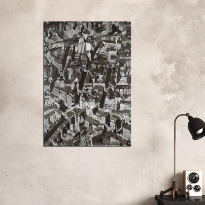 TOWNSCAPE D 1968 - Gerhard Richter Brushed Aluminum Print - 70x100 cm / 28x40 inches | Gerhard Richter Aluminum Print | Gerhard Richter Prints