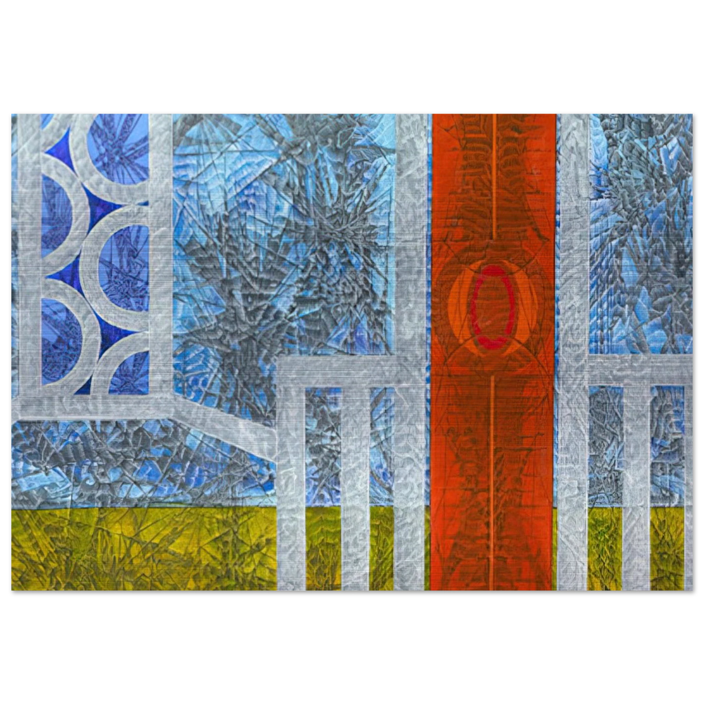 Epilogue - 1974 - Jimmy Ernst Brushed Aluminum Print - 70x100 cm / 28x40 inches | Jimmy Ernst Aluminum Print | Jimmy Ernst Prints