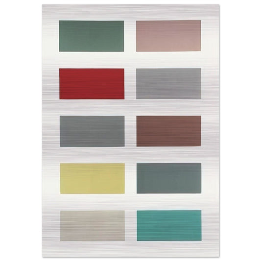 TEN COLOURS 1966 - Gerhard Richter Brushed Aluminum Print - 70x100 cm / 28x40 inches | Gerhard Richter Aluminum Print | Gerhard Richter Prints