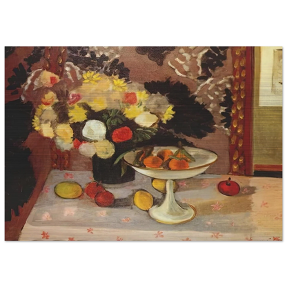 STILL LIFE BOUQUET AND COMPOTIER 1925 - Henri Matisse Brushed Aluminum Print - 70x100 cm / 28x40 inches | Henri Matisse Aluminum Print | Henri Matisse Prints