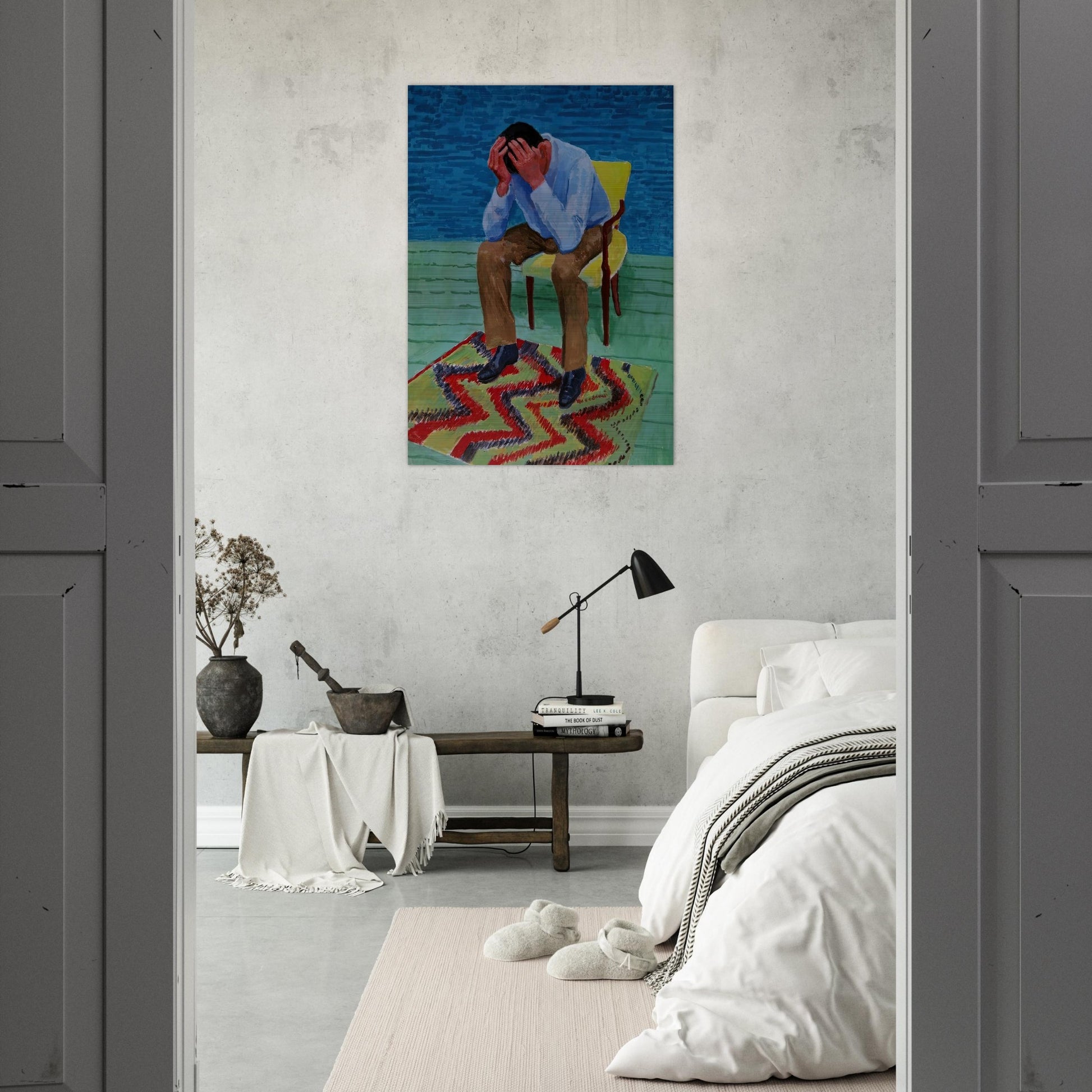 David Hockney - David Hockney Brushed Aluminum Print - 70x100 cm / 28x40 inches | David Hockney Aluminum Print | David Hockney Prints
