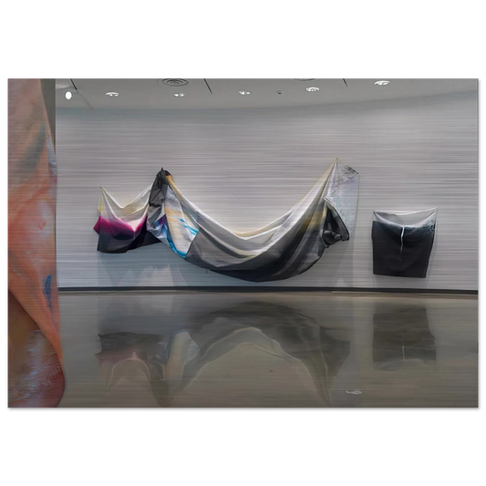 Black Garland - Sam Gilliam Brushed Aluminum Print - 70x100 cm / 28x40 inches | Sam Gilliam Aluminum Print | Sam Gilliam Prints