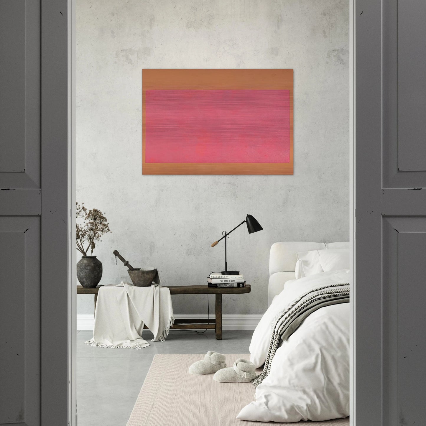 Rose Sun Box Nr. 2 - 1969 - Theodoros Stamos Brushed Aluminum Print - 70x100 cm / 28x40 inches | Theodoros Stamos Aluminum Print | Theodoros Stamos Prints