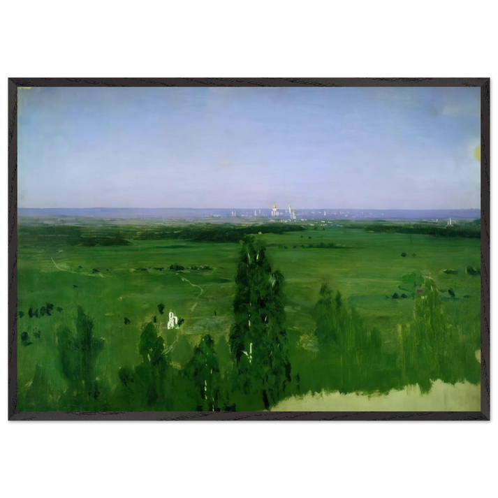 View on Moscow from Sparrow Hills - Arkhyp Kuindzhi 70x100 cm / 28x40 inches Framed Art Print – Black Wooden Frame